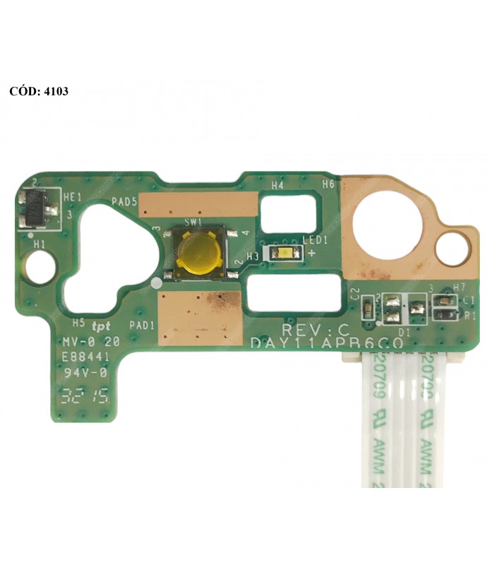 POWER BUTTON HP Pavilion BD W/CABLE 14-V 14-U 14-P 15-V 14T-V 14T-V000 14Z-V000 SERIES DAY11APB6C0 767254-001 ORIG. (DS)