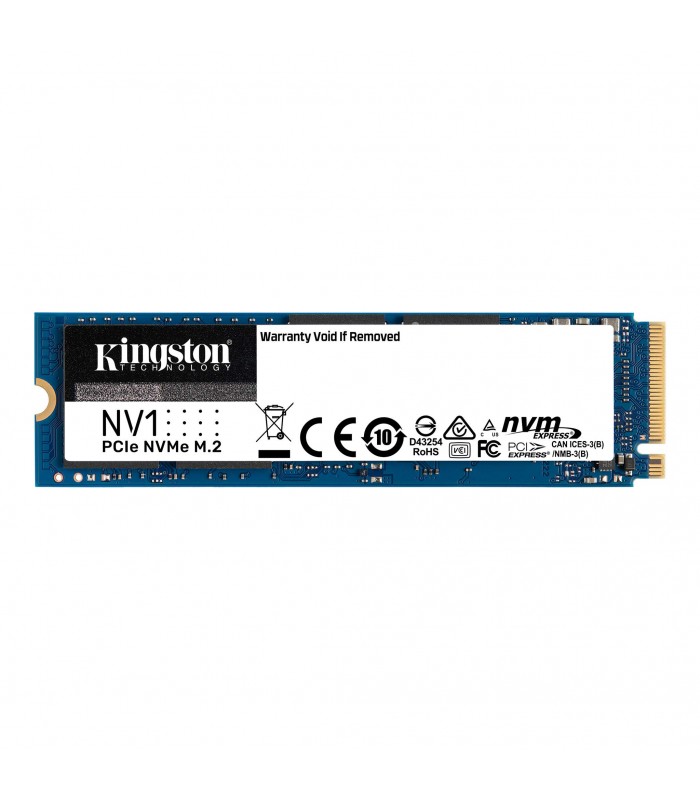 SSD KINGSTON NV1 500GB NVMe PCIE GEN3 M.2 2280, 3D NAND TLC/ TBW 120 / 2100/1700MB/s R/W SNVS/500G SN