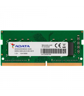 MEMORIA ADATA 8GB DDR4 3200MHZ SODIMM Non-ECC 1.2V CL22 260PIN AD4S32008G22-SGN ORIG. SN