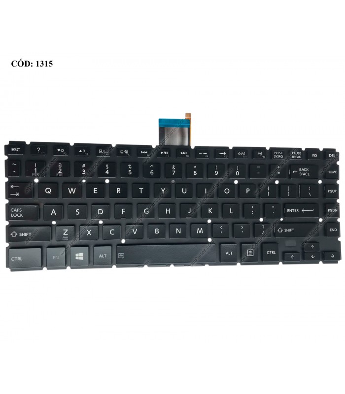 TECLADO TOSHIBA L40-B L45-B L45D-B L45T-B L45T-B E45T-B C40-C C45-C SERIES H000069210 BL BK US ORIG.