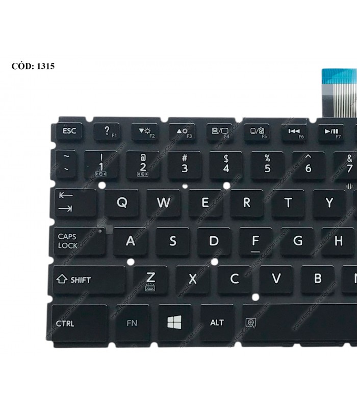 TECLADO TOSHIBA L40-B L45-B L45D-B L45T-B L45T-B E45T-B C40-C C45-C SERIES H000069210 BL BK US ORIG.