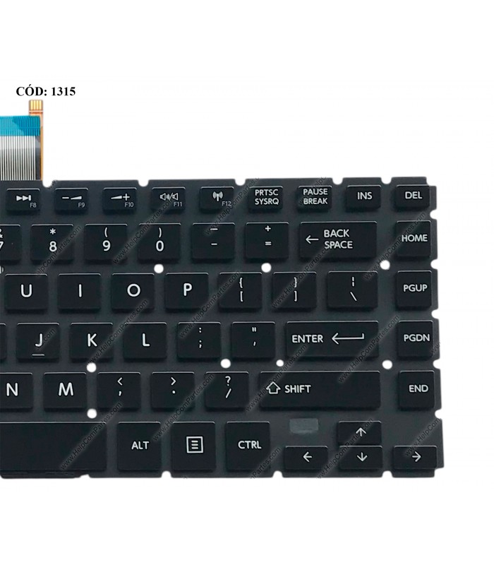 TECLADO TOSHIBA L40-B L45-B L45D-B L45T-B L45T-B E45T-B C40-C C45-C SERIES H000069210 BL BK US ORIG.