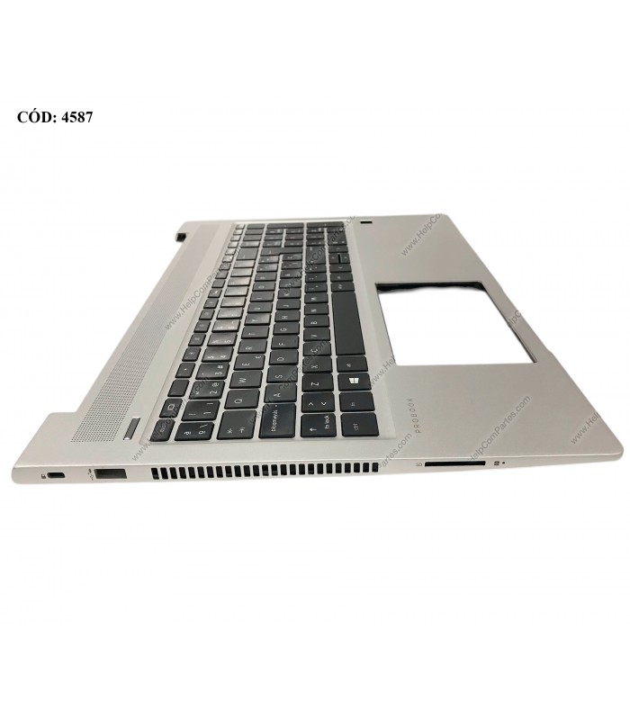 HP ASSY W/KB W/PLMRST /PB 450 G6 450 G7 455 G6 455 G7 455R G6 455R G7 SERIES SLVR L45091-071 SP ORIG.