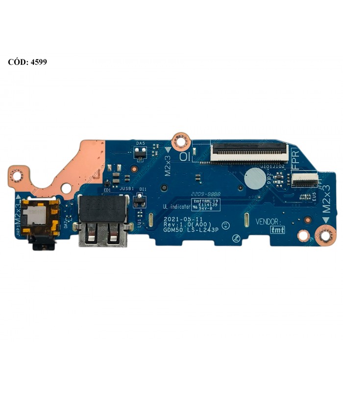 USB BD I/O W/CARD R W/PWR DELL INSP. 15 3510 3511 3515 3520 3521 3525 3530 3535 VOSTRO 3510 3520 3525 SERIES 0R9R3P ORIG. (SN)