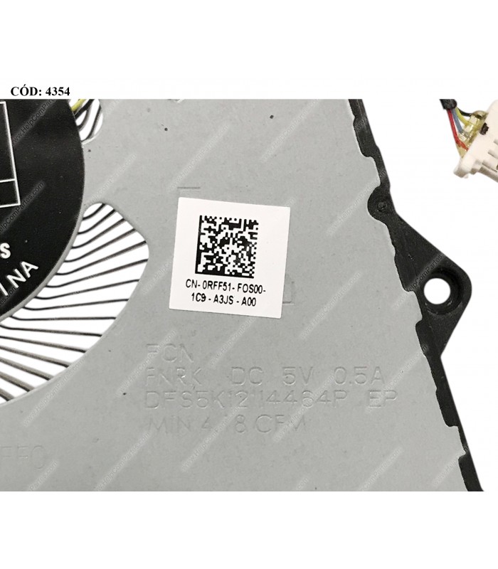 VENTI. DELL INSP. 15 3510 3511 3515 3520 3530 3535 VOSTRO 14 3420 3425 15 3510 3515 3520 SERIES 0RFF51 UMA 4PIN ORIG. (SN)