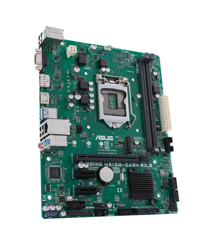 MBO ASUS PRIME H310-DASH R2.0 uATX/LGA1151/2xDDR4 2666/2XSATA/6X USB/1X VGA/1X HDMI/1X DP/1X PCIE3.0/1X M.2/ P.F 8TH 9TH