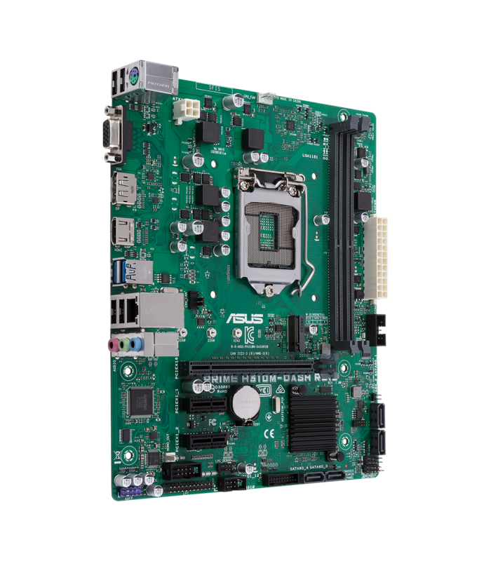MBO ASUS PRIME H310-DASH R2.0 uATX/LGA1151/2xDDR4 2666/2XSATA/6X USB/1X VGA/1X HDMI/1X DP/1X PCIE3.0/1X M.2/ P.F 8TH 9TH