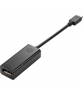 ADAPTADOR HP USB-C A DP DISPLAYPORT 4K 30Hz 18CM BLK 6M148A6ABA ORIG.