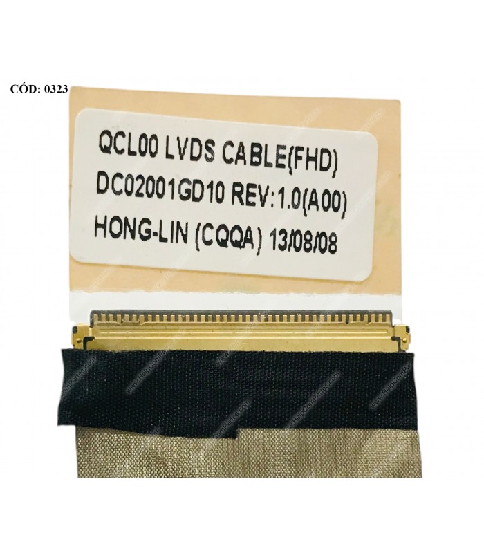 FLEX LCD DELL INSP. 15R-5520 15R-7520 5520 5525 7520 SERIES 40PIN 0R4WW7 OEM