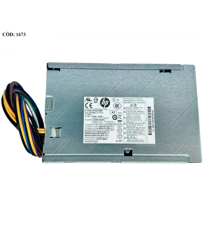 PSU HP 320W 80 PLUS GOLD/ HP Pro 6000 6200 6300 Elite 8000 8100 8200 8300 SERIES MT/ PFC 503377-001 611484-001 ORIG.