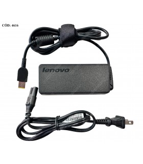 CARGADOR LENOVO 20V---3.25A 65W USB-SQUARE SLIM 100-240V~ US 50-60Hz 2PRONG 45N0478 ORIG.(DS)