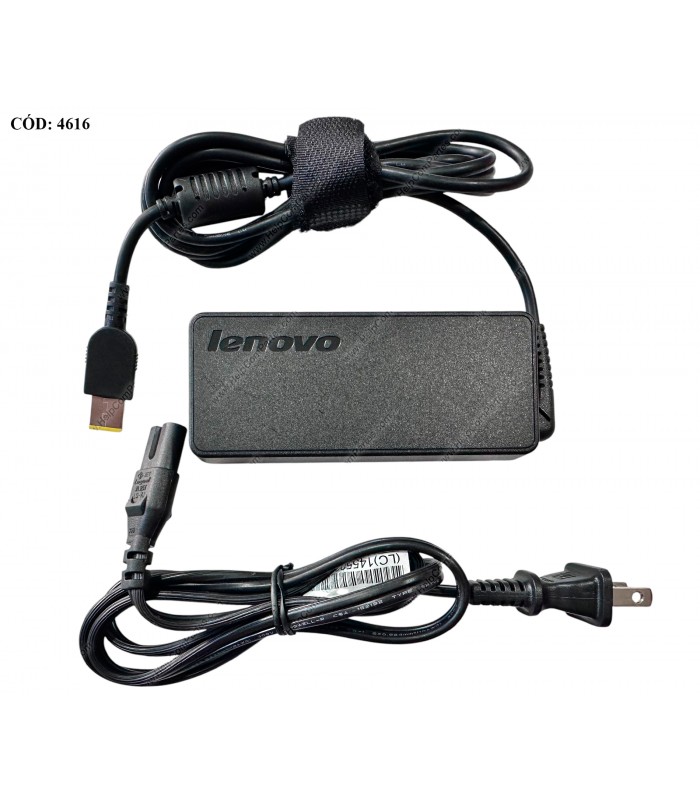 CARGADOR LENOVO 20V---3.25A 65W USB-SQUARE SLIM 100-240V~ US 50-60Hz 2PRONG 45N0478 ORIG.(DS)