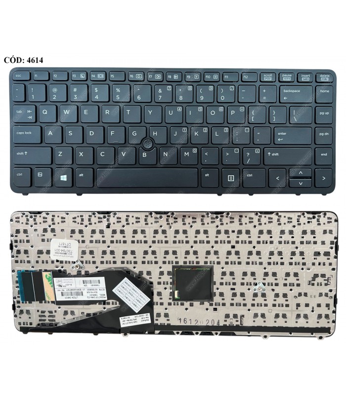 TECLADO HP ELITEBOOK 840 G1 850 G1 740 750 G1 ZBOOK 14 G2 ZBOOK 15U G2 SERIES POINT BK US 730794-001 P.C ORIG.
