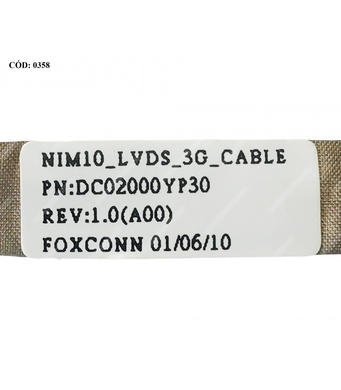 FLEX LCD DELL INSP. Mini 10(1012) SERIES 40PIN DC02000YP30 0D61F3 ORIG.