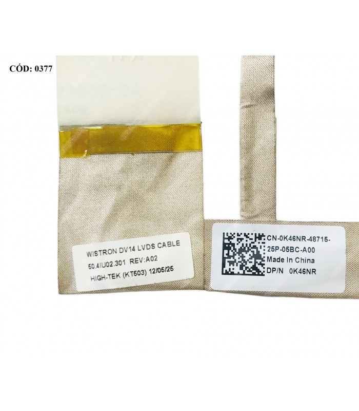 FLEX LCD DELL N4050 M4040 M4050 N4040 3420 VOSTRO 1450 1440 SERIES 40PIN 0K46NR K46NR ORIG.