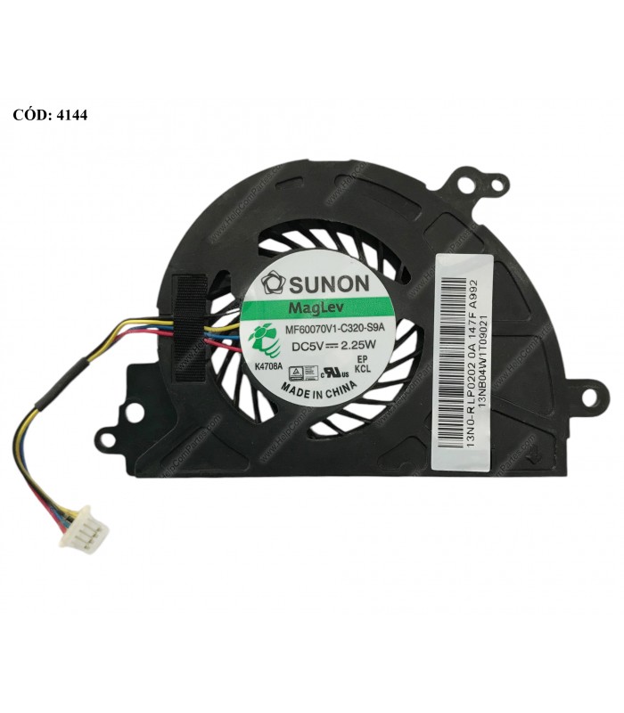VENTI. ASUS X453 X453M X453MA X453S X403M X553 X553S X553M X553MA K553MA F553M D553M F453M SERIES 4PIN 13NB04W1T09021 ORIG.