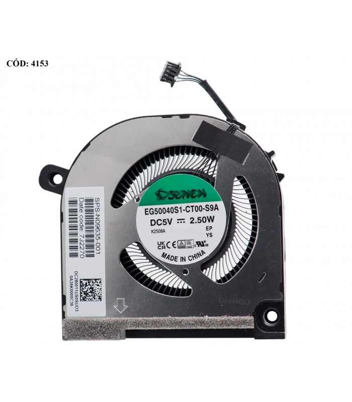 VENTI. HP ENVY 15-EW 15-EY 15Z-EY100 15T-EW100 ENVY X360 SERIES CPU 5V 4PIN N09635-001 ORIG.