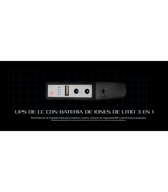UPS FORZA DC-140USB 24W MINI 12V / 5V/9V/12V Conectores 5V USB + 9V & 12V / DC Jack 5.5x2.5mm.
