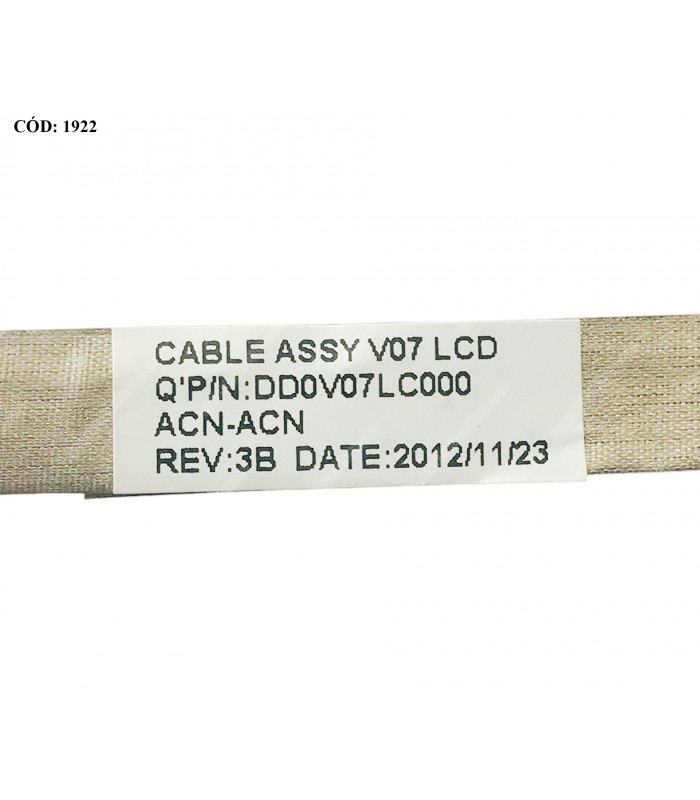 FLEX LCD DELL 5323 V3360 1308 1508 13Z 3360 SERIES 40PIN 0F3W2Y F3W2Y DD0V07LC000 ORIG.