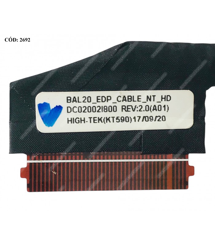 FLEX LCD DELL INSP. 15 5000 5565 5567 SERIES BAL20 N-TS DC02002I800 EDP 30PIN 0CKGJ6 ORIG.