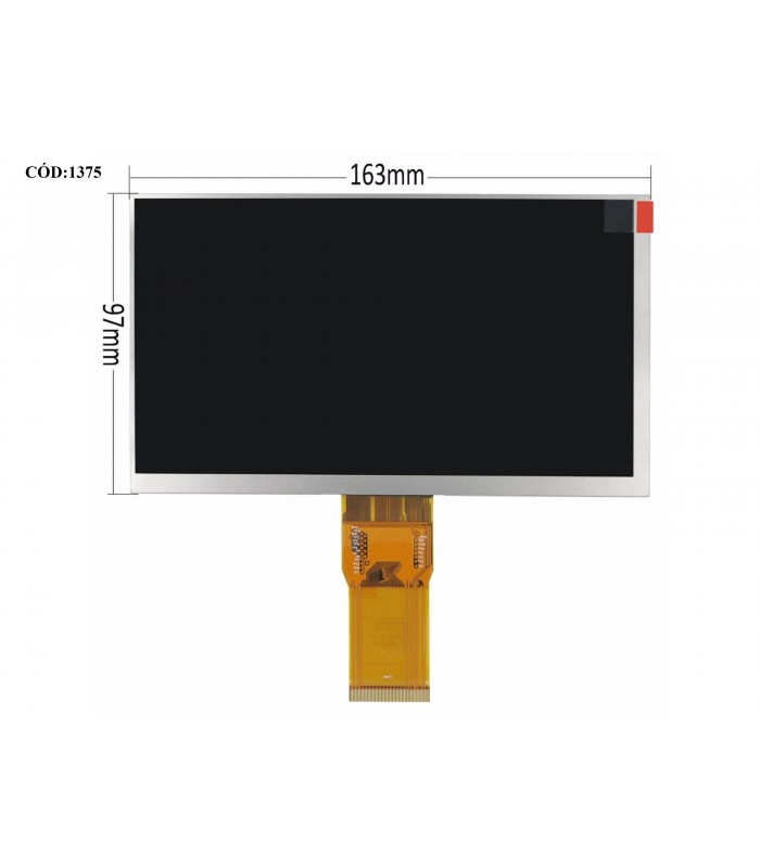 DISPLAY 7.0" 50PIN LED HD (1024 x 600) /TABLET 163mm x 97mm/ NO BRACKETS 7300130906 E231732