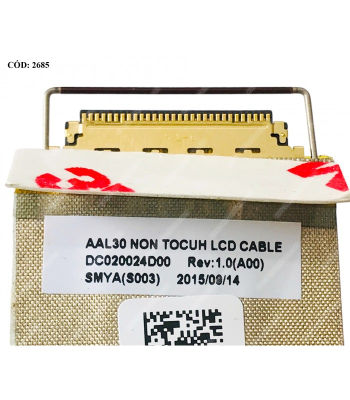 FLEX LCD DELL INSP. 17 5755 5758 5759 5000 P/N DC020024D00 03P2DK (NO TOUCH) SERIES 30PIN ORIG.