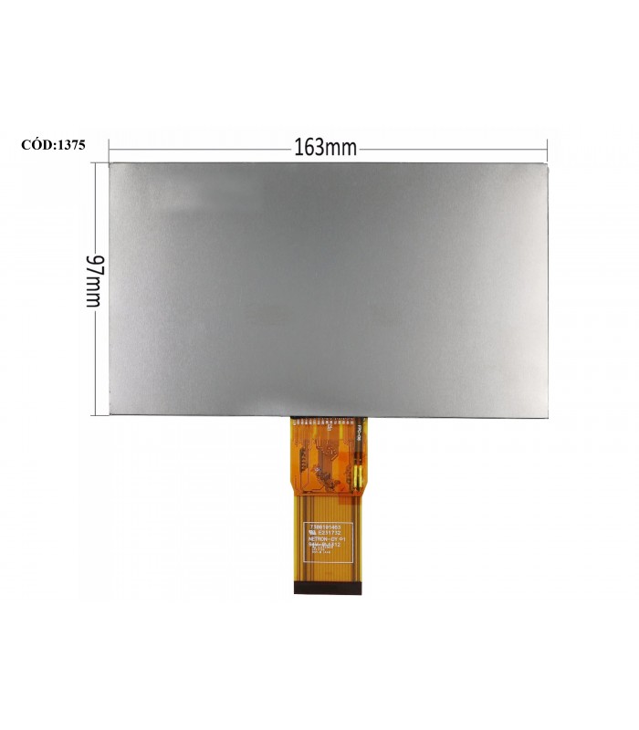 DISPLAY 7.0" 50PIN LED HD (1024 x 600) /TABLET 163mm x 97mm/ NO BRACKETS 7300130906 E231732