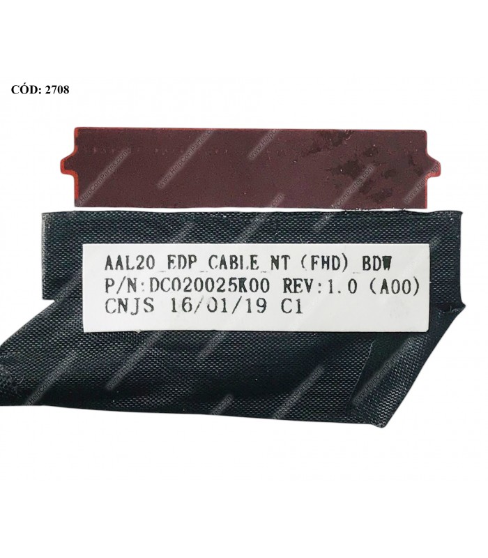 FLEX LCD DELL INSP. 5558 5555 5551 5559 15-5000 VOSTRO 15-3558 FHD SERIES 30PIN P/N DC020025K00 0KNG43 ORIG.