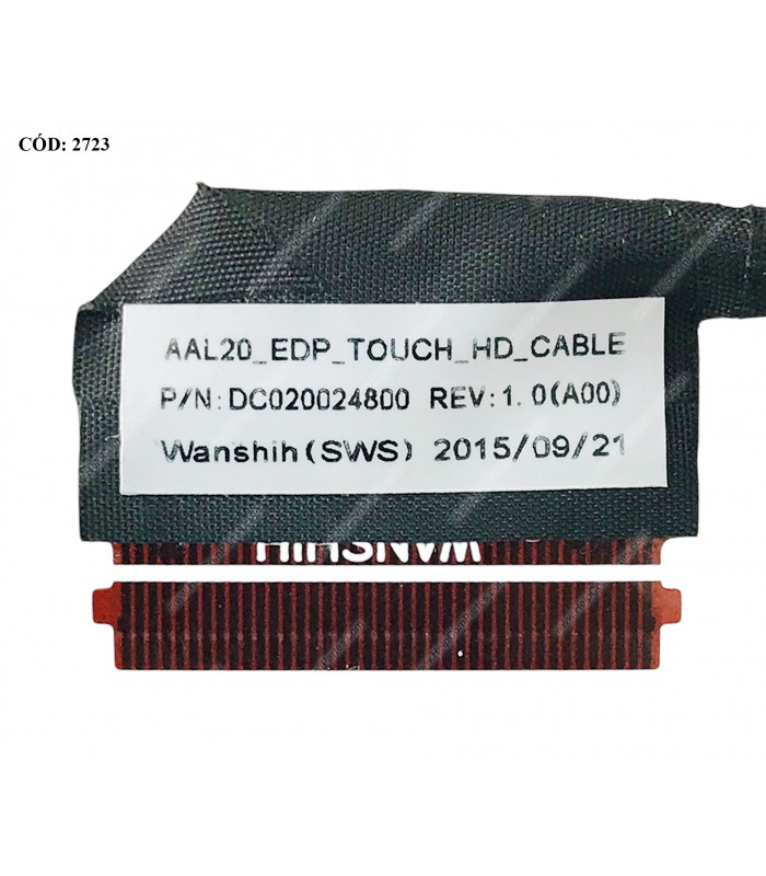 FLEX LCD DELL INSP. 15-5000 5555 5558 5559 5551 Vostro 15-3552 3558 3559 TOUCH SERIES DC020024800 0VTF97 40PIN ORIG.