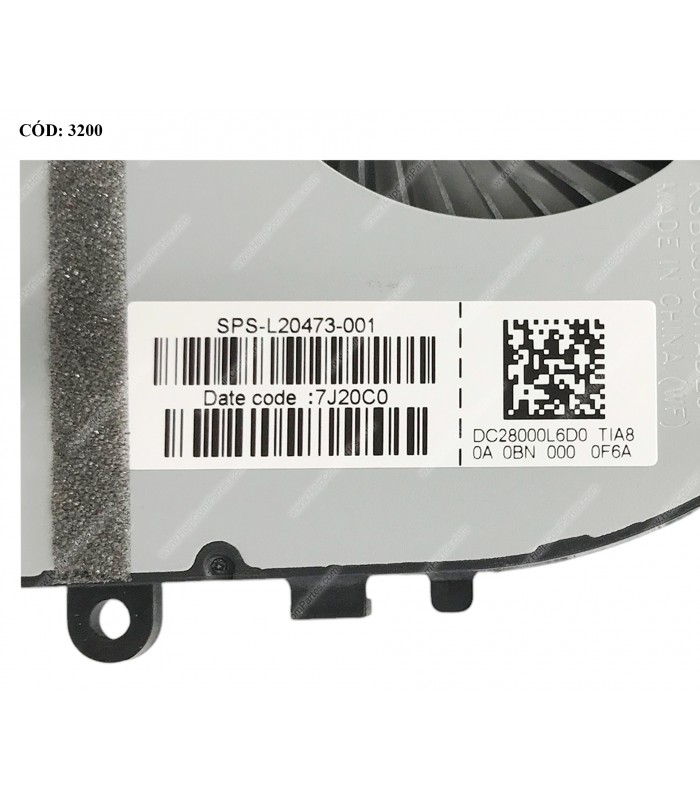 VENTI. HP PAV 15-DA 15-DB 15-DQ 15G-DR 15Q-DS 15-DY 250 G7 256 G7 SERIES 4PIN L20473-001 ORIG.