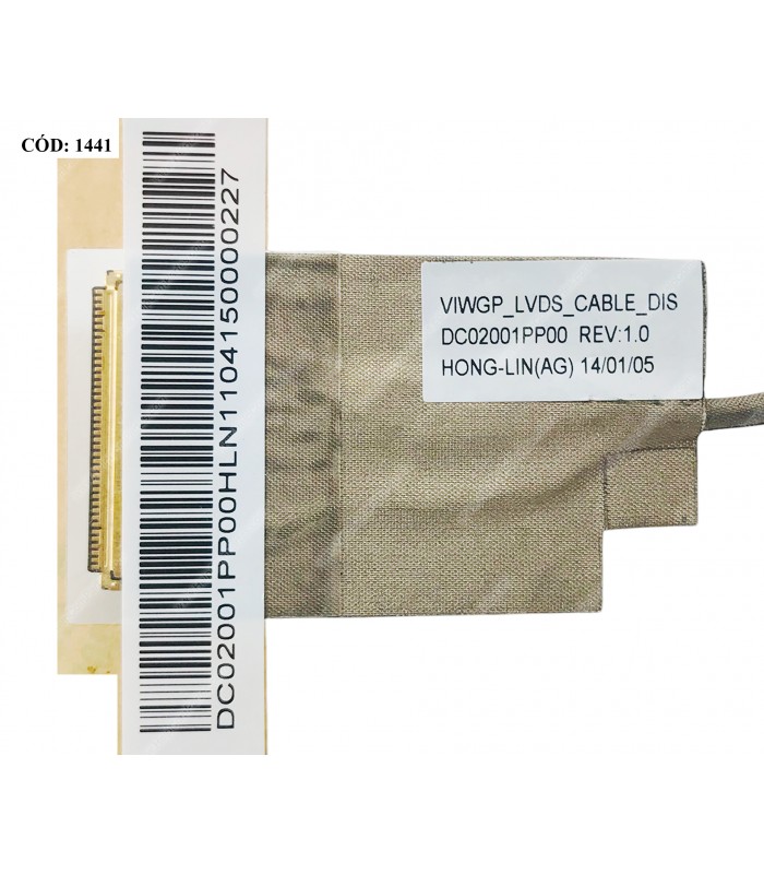 FLEX LCD LENOVO  G400 G405 G410 G490 G490A SERIES 40PIN DC02001PP00 ORIG.