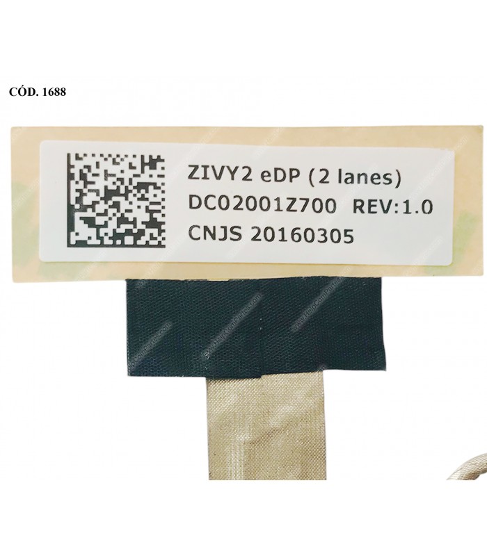 FLEX LCD LENOVO IDEAPAD Y50-70 Y50 SERIES 30PIN TOUCH DC02001Z700 ORIG.