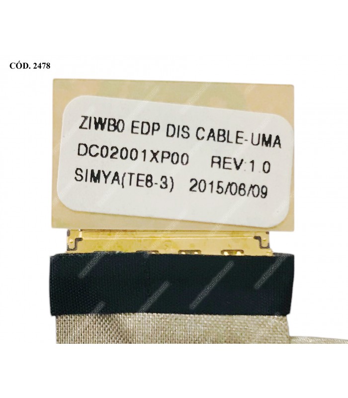 FLEX LCD LENOVO B40-45 B40-35 B40-70 B41-30 B41-70 B41-80 B45-70 E40-30 N40-45 SERIES 30PIN DC02001XP00 ORIG. 