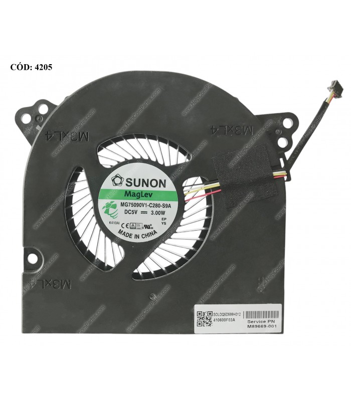 VENTI. HP PAV. AIO 24-CA 24-CB 24-CK 27-CA 27-CB / 205 G8 /205 Pro G8/ Pro 240 G9 SERIES M84832-001 4PIN ORIG.