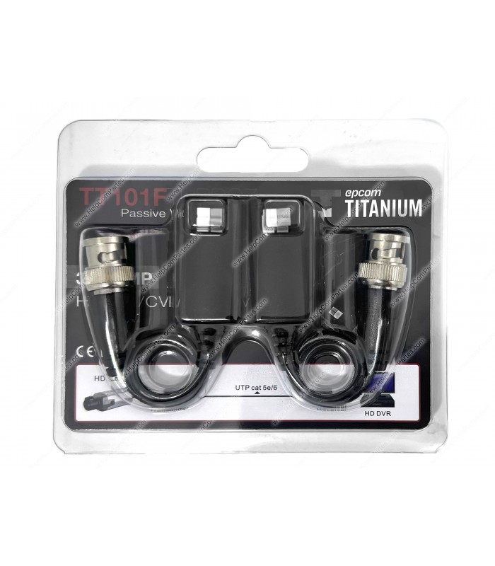 BALUN EPCOM TITANIUM HASTA 5MP, TURBOHD HD-TVI/HD-CVI/AHD /UTP CAT 5e/6/ CABLE RF BLINDADO
