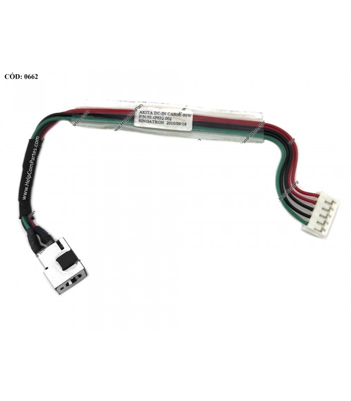 DC JACK POWER HP COMPAQ DV2100 DV2200 DV2300 A900 C700 V3000 V3100 V3700 V3800 SERIES +CABLE 462403-001 ORIG.