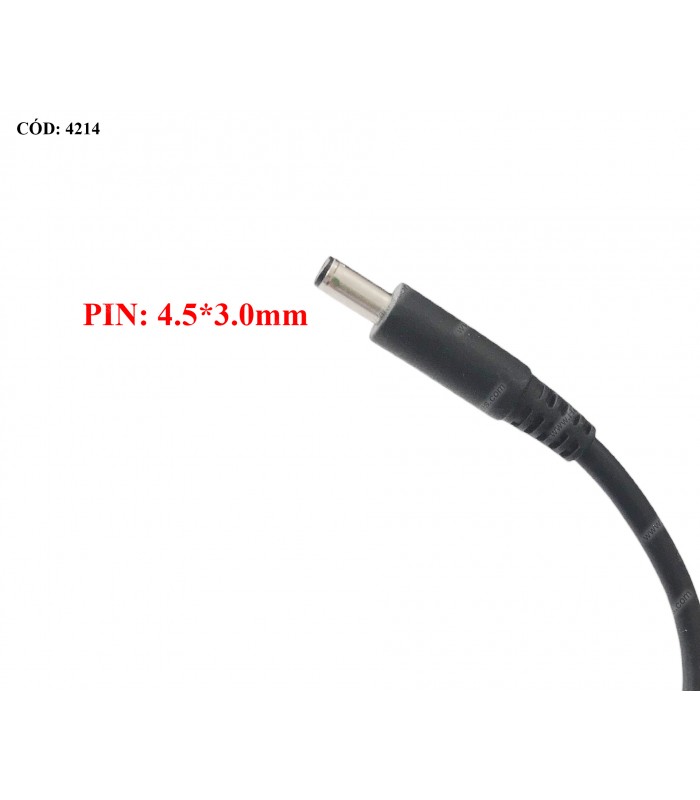 CARGADOR DELL 19.5V---3.34A 65W PIN 4.5*3.0 100-240V~ US 50-60Hz 3PRONG 0MGJN9 ORIG. (DS)