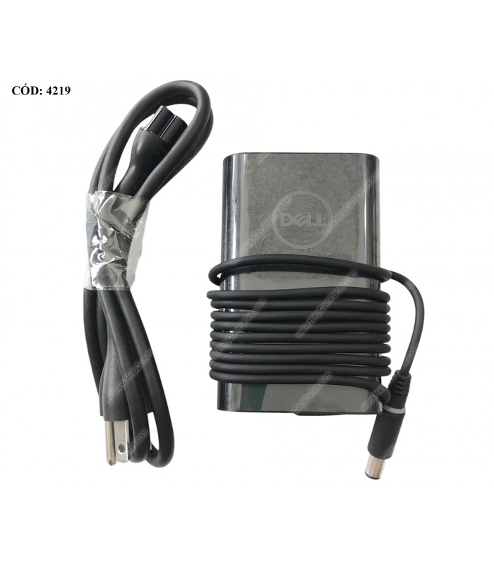 CARGADOR DELL 19.5V---3.34A 65W PIN 7.4*5.0 100-240V~ US 50-60Hz 3PRONG 0G4X7T 492-BBOM ORIG.