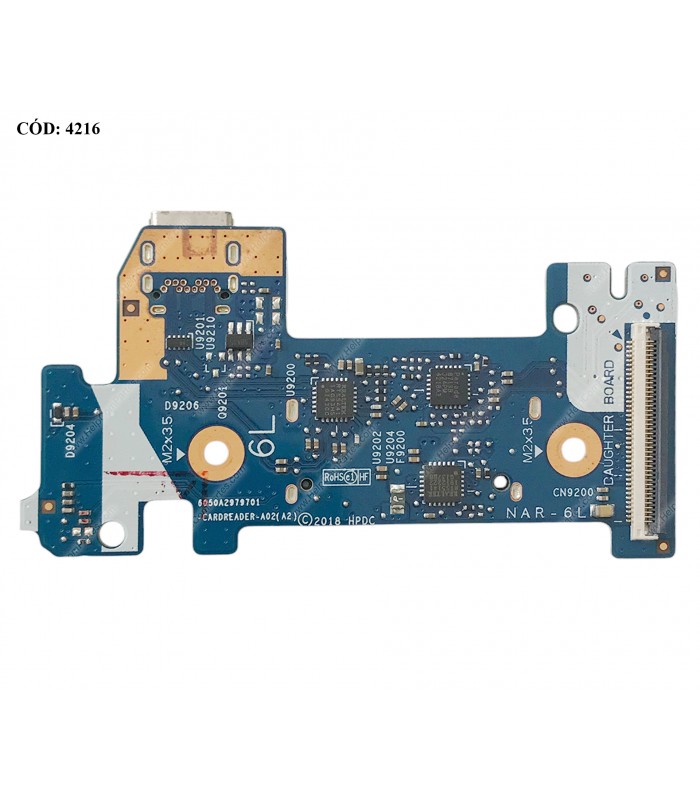 POWER BUTTON HP CARD READER BD W/USB-C /14-CF 14-CK 14-CM 14-DF 14-DK 240 245 246 G7/ 240 245 G8 L23186-001 ORIG.(DS)