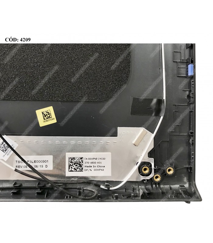 LCD COVER DELL INSP. 15 3510 3511 3515 3520 3521 3525 3530 3535 VOSTRO 3510 3520 3525 SERIES 15.6" BK 00WPN8 ORIG. (DS)