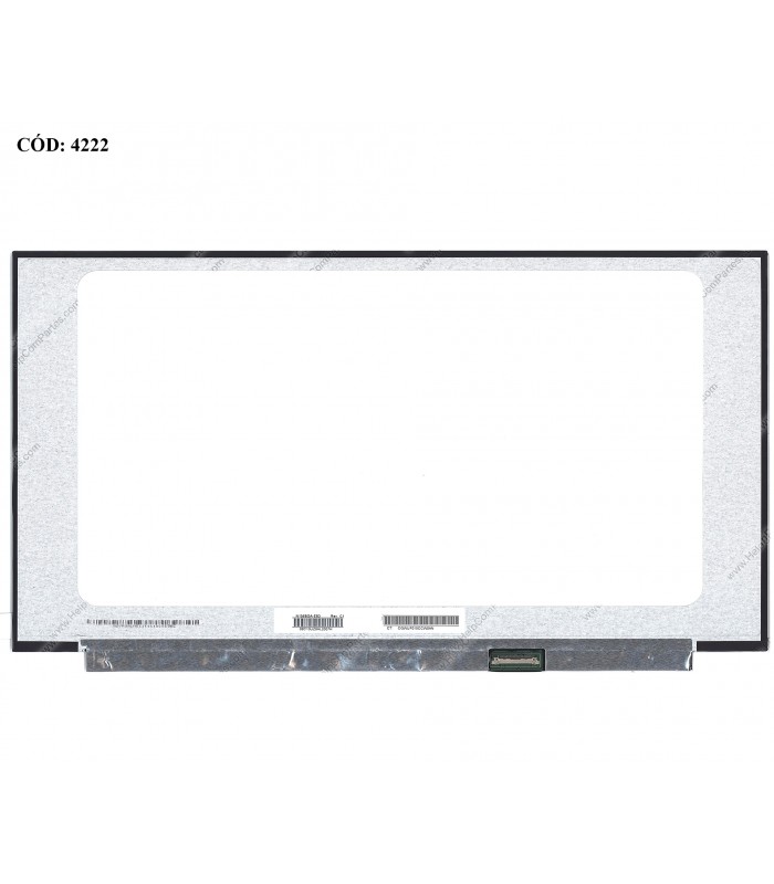 DISPLAY 15.6" 30PIN WLED SLIM WXGA HD (1366x768) NARROW GLOSSY 60Hz N-TS eDP VC.D PCBA FLAT 2cm NO BRACKETS L52000 (DS)