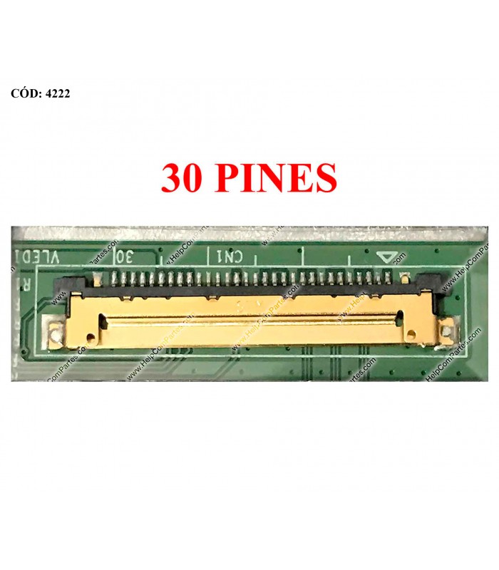 DISPLAY 15.6" 30PIN WLED SLIM WXGA HD (1366x768) NARROW GLOSSY 60Hz N-TS eDP VC.D PCBA FLAT 2cm NO BRACKETS L52000 (DS)