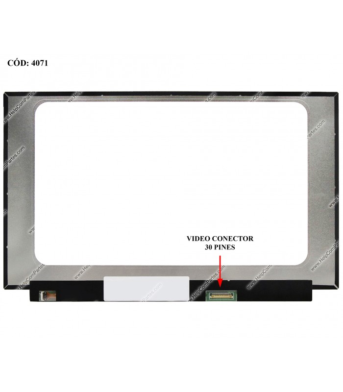DISPLAY 15.6" 30PIN WLED SLIM FHD (1920x1080) NARROW MATTE 60HZ IPS N-TS eDP VC.D PCBA FLAT 2CM NO BRACKETS 0T1WD3 ORIG. (DS)