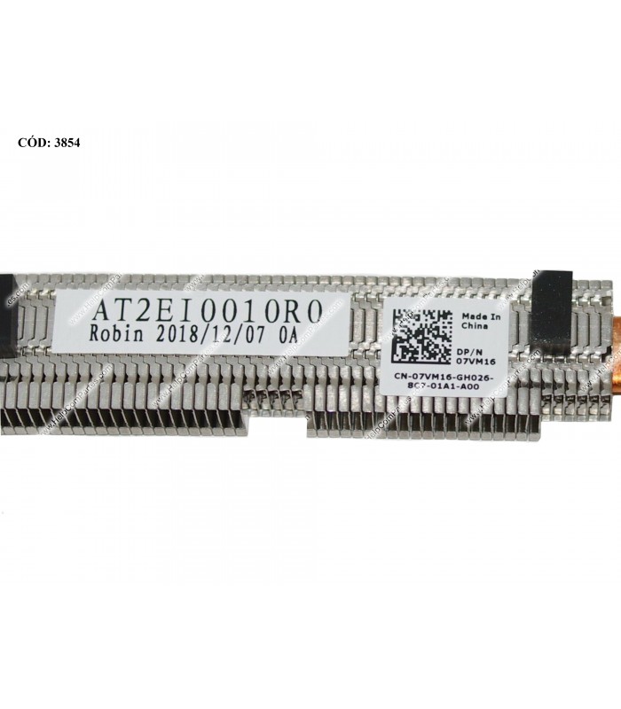 DISIPADOR DELL INSPIRON 15 3000 3580 3581 3582 3583 3585 3593 5570 3575 SERIES 07VM16 ORIG. (DS)