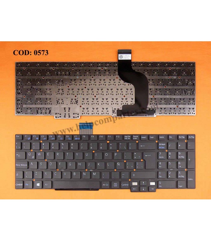 TECLADO SONY SVT 15 SVT15-115CXS SVT15-117CXS SVT15-1A11L SERIES SIN MARCO 147444211 BK LA ORIG.