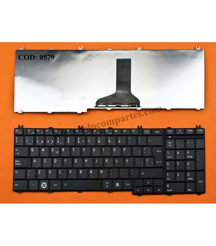 TECLADO TOSHIBA C650 C655 C650D C655D L650 L655 L670 L675 C660 L775D T350 B350 SERIES V000211600 BK SP OEM
