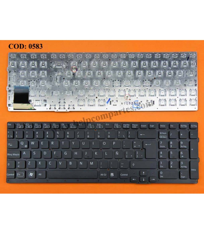 TECLADO SONY VPC-SE VPC-SE1V9E VPC-SE13 VPC-SE16 VPC-SE17 VPC-SE19 VPC-SE2 SERIES SIN MARCO 9Z.N6CBF.21E BK LA ORIG.