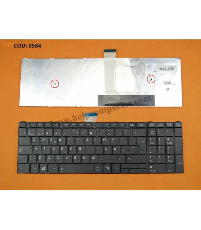 TECLADO TOSHIBA C50-A C50D-A C50T-A C55-A C55D-A C55T-A SERIES WIN8 BK SP ORIG.
