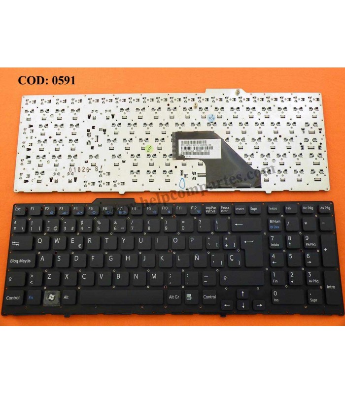 TECLADO SONY VPC-F11 VPC-F12 VPC-F13 VPC-F14 SERIES SIN MARCO V105678A BK SP ORIG.