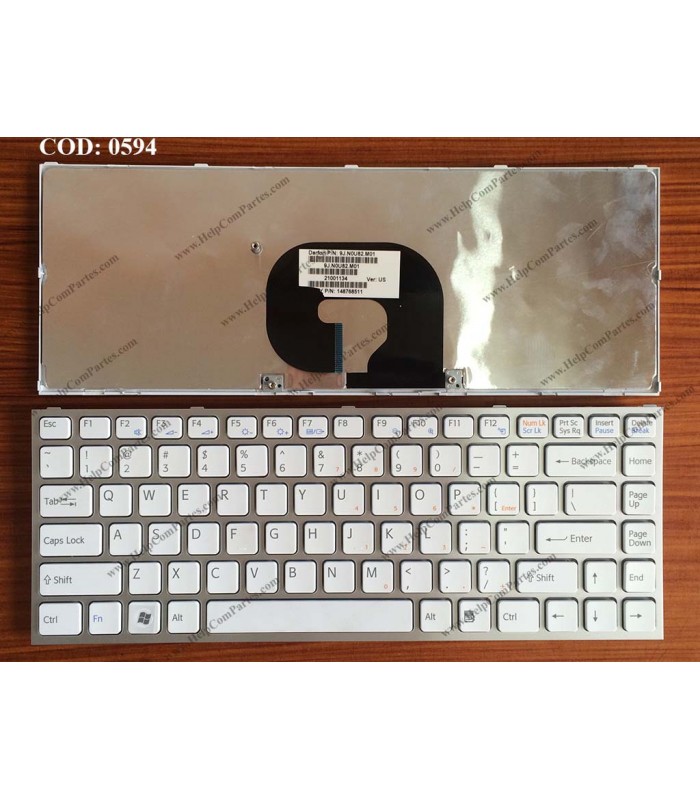 TECLADO SONY VAIO VPC-Y VPC-Y11 VPC-Y115FGS VPC-Y115FX VPC-Y118GX VPC-Y11AFJ VPC-Y11AGJ  SERIES 148768511 WH US ORIG.